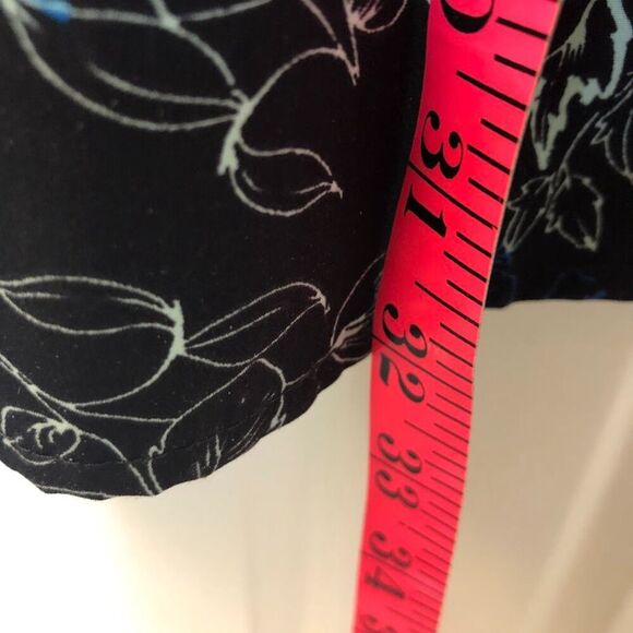 Candie's Women's Y2K Lightweight Navy Floral Mini Dress Sleeveless Elastic Waist - Picture 4 of 12